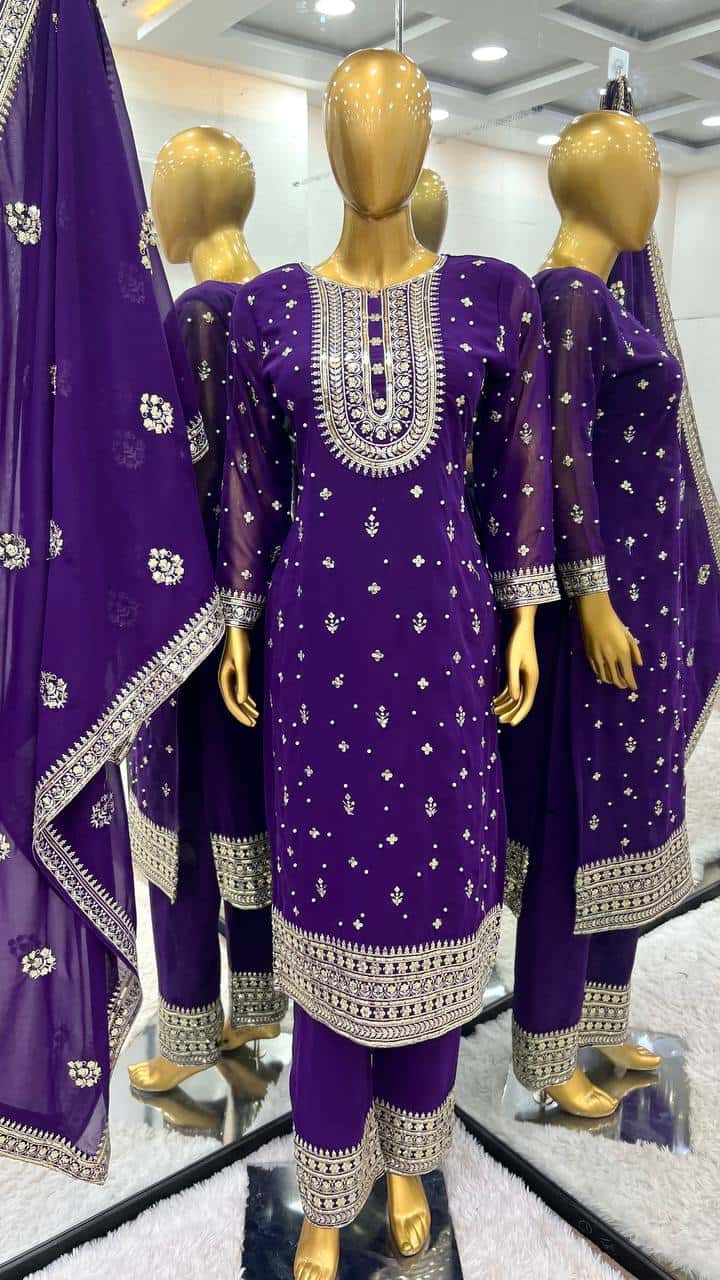 Moti work bollywood designer suit sets
