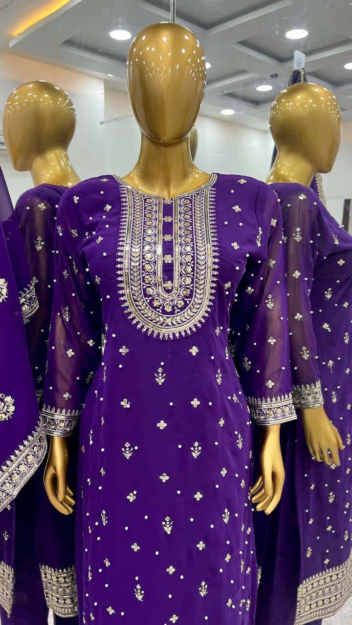 Moti work bollywood designer suit sets