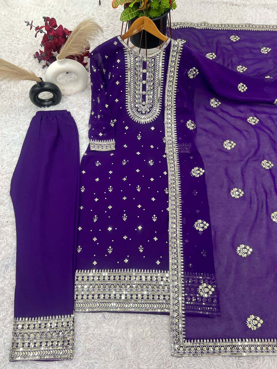 Moti work bollywood designer suit sets