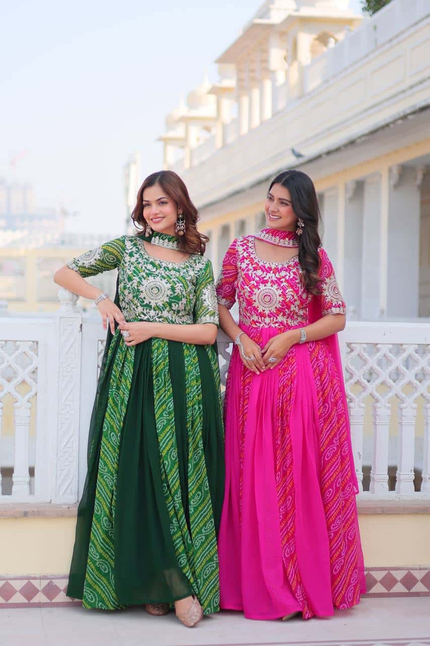 Launching New Festival Bandhej Gown & Duptta