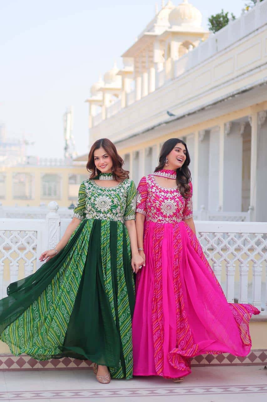 Launching New Festival Bandhej Gown & Duptta