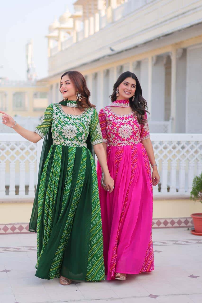 Launching New Festival Bandhej Gown & Duptta