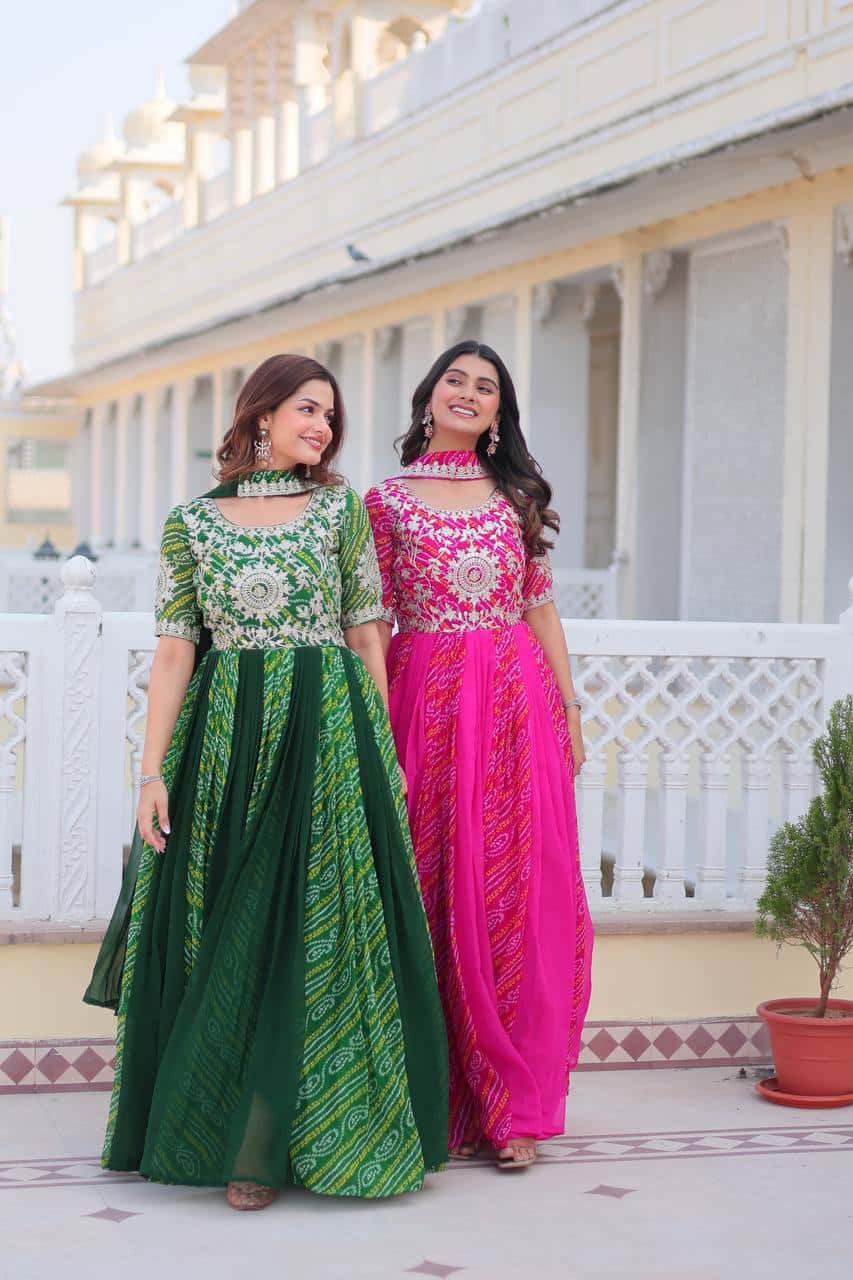 Launching New Festival Bandhej Gown & Duptta