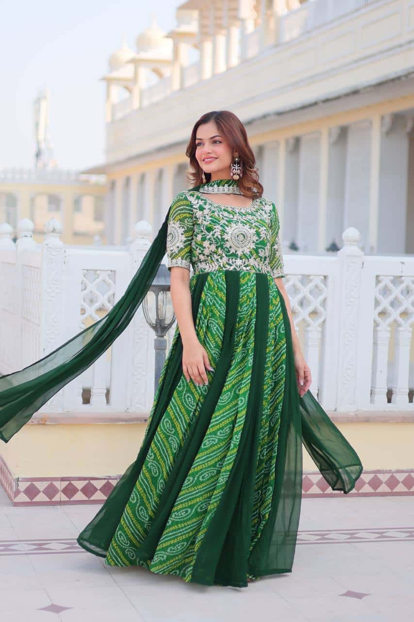 Launching New Festival Bandhej Gown & Duptta
