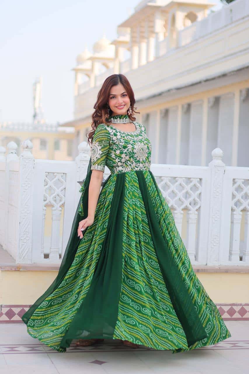 Launching New Festival Bandhej Gown & Duptta