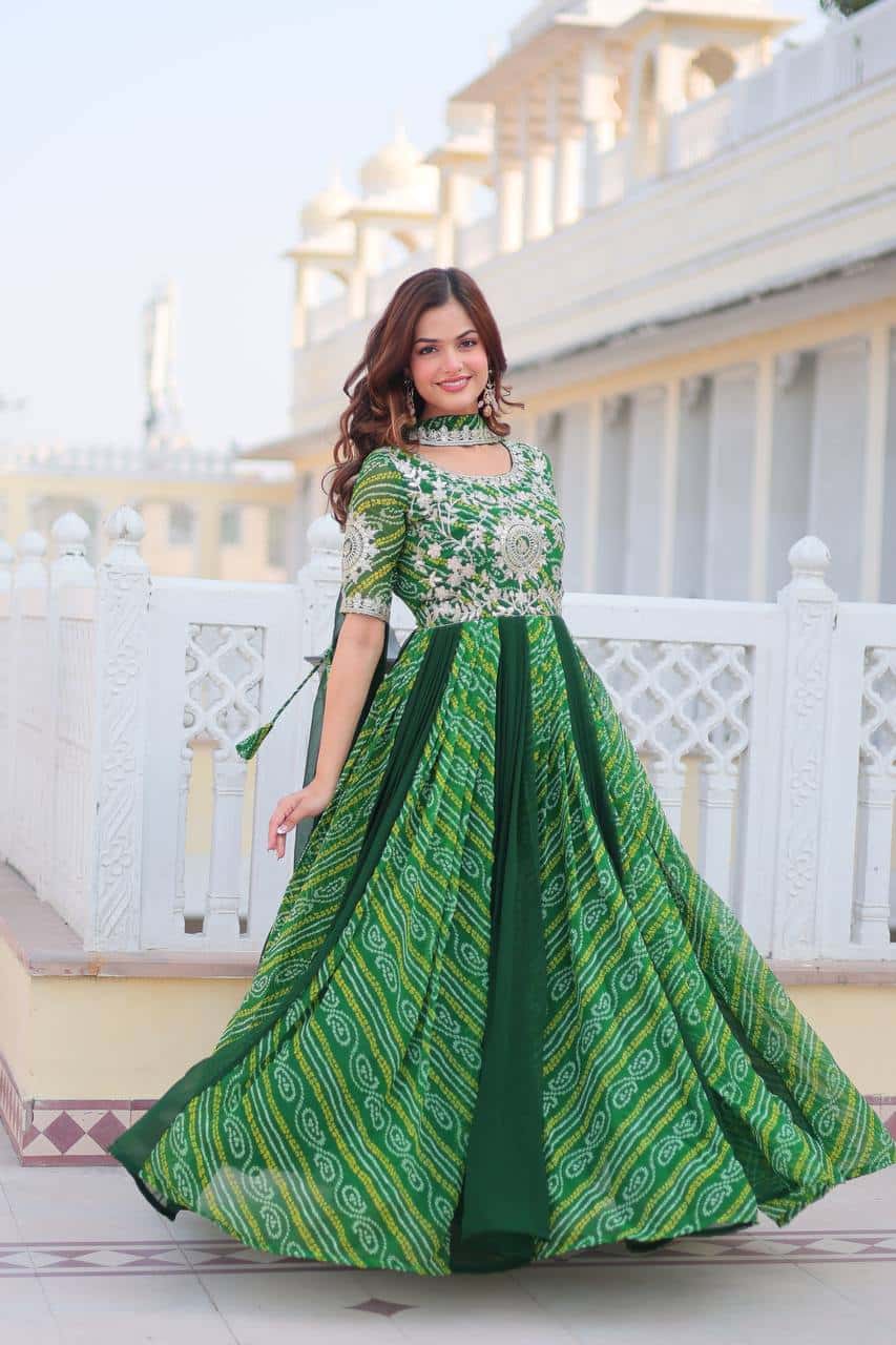 Launching New Festival Bandhej Gown & Duptta