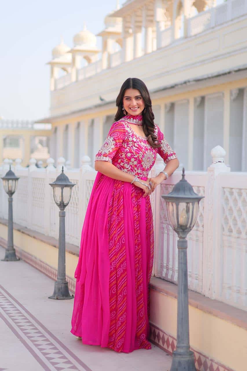 Launching New Festival Bandhej Gown & Duptta