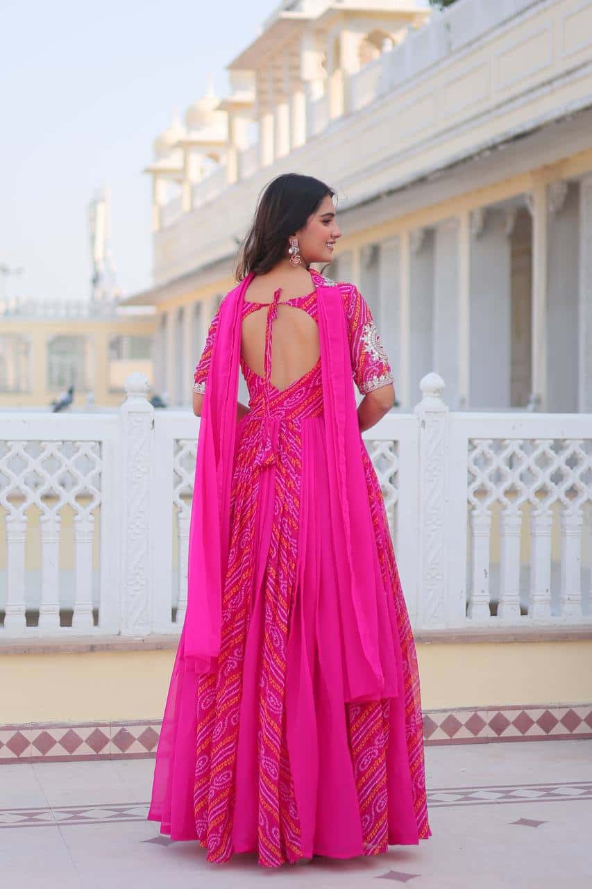 Launching New Festival Bandhej Gown & Duptta