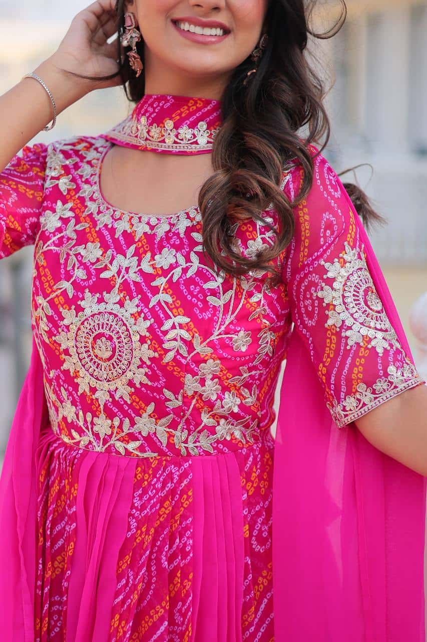 Launching New Festival Bandhej Gown & Duptta