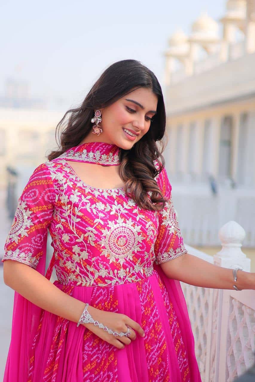 Launching New Festival Bandhej Gown & Duptta