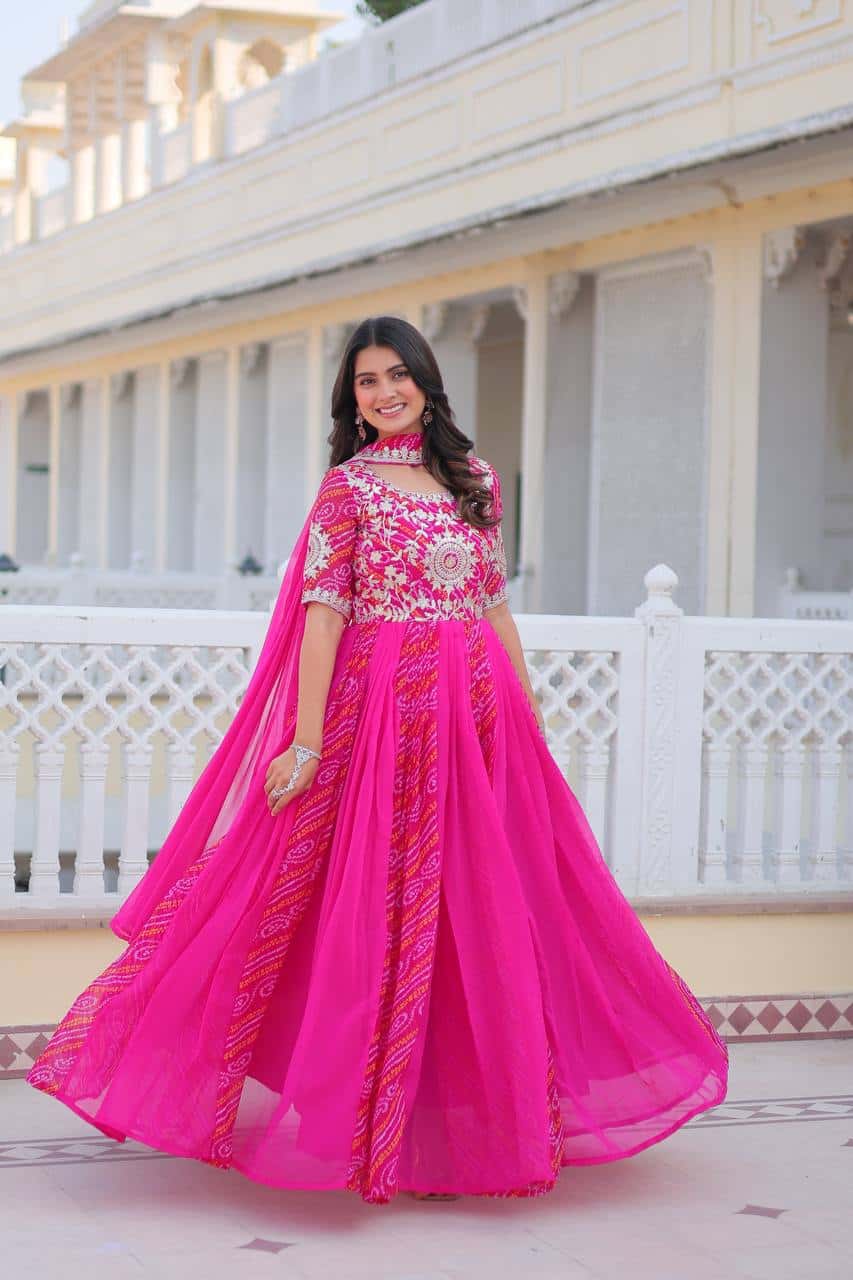 Launching New Festival Bandhej Gown & Duptta