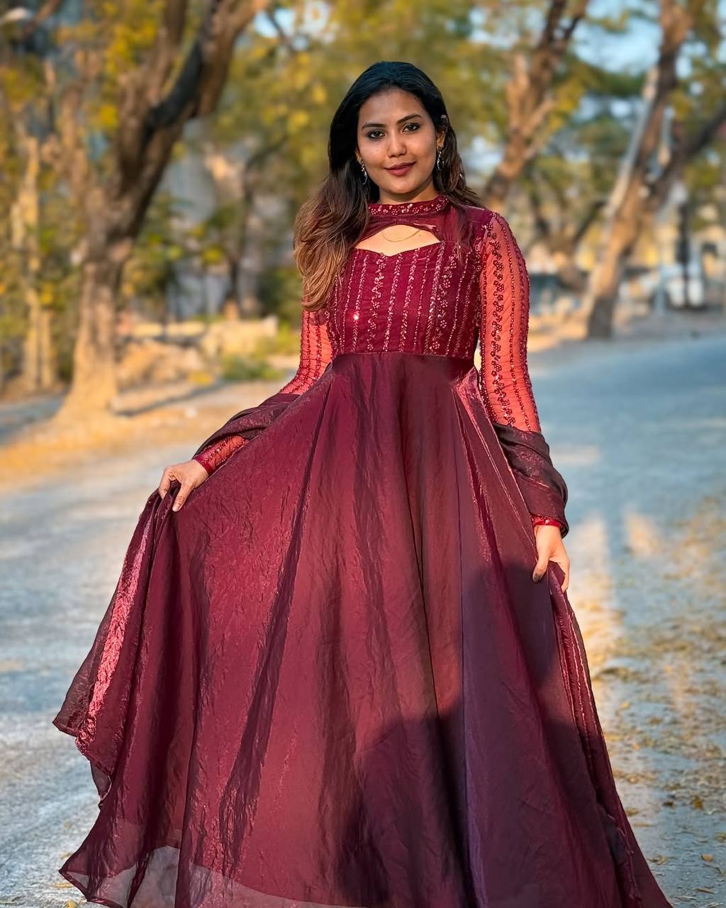 Designer anarkali jimmy chu kurta set for women