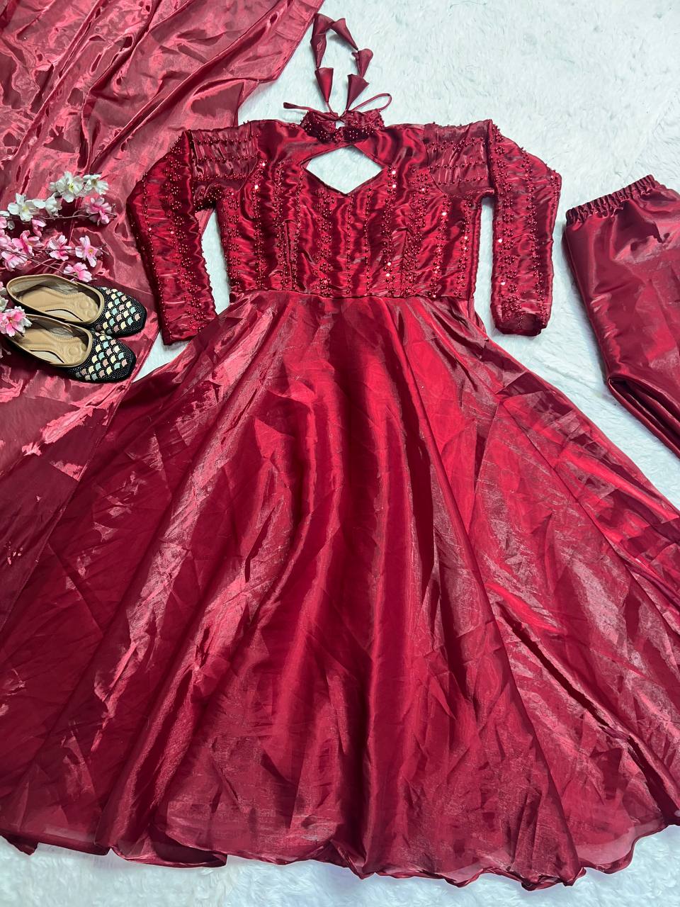Designer anarkali jimmy chu kurta set for women