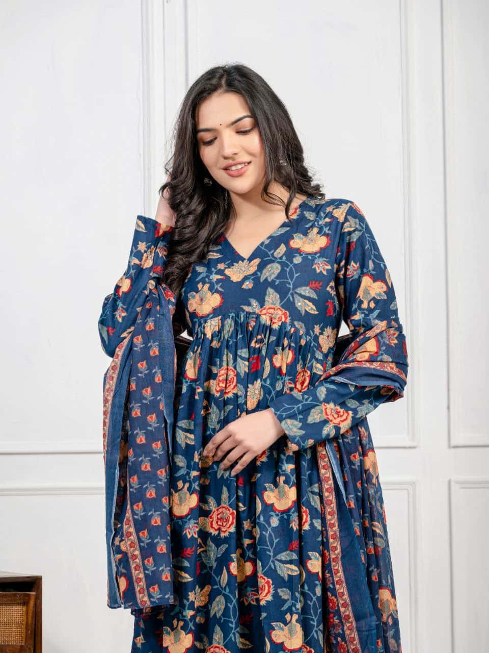 "Stay Cool and Stylish: Pure Cotton Kurti Set"