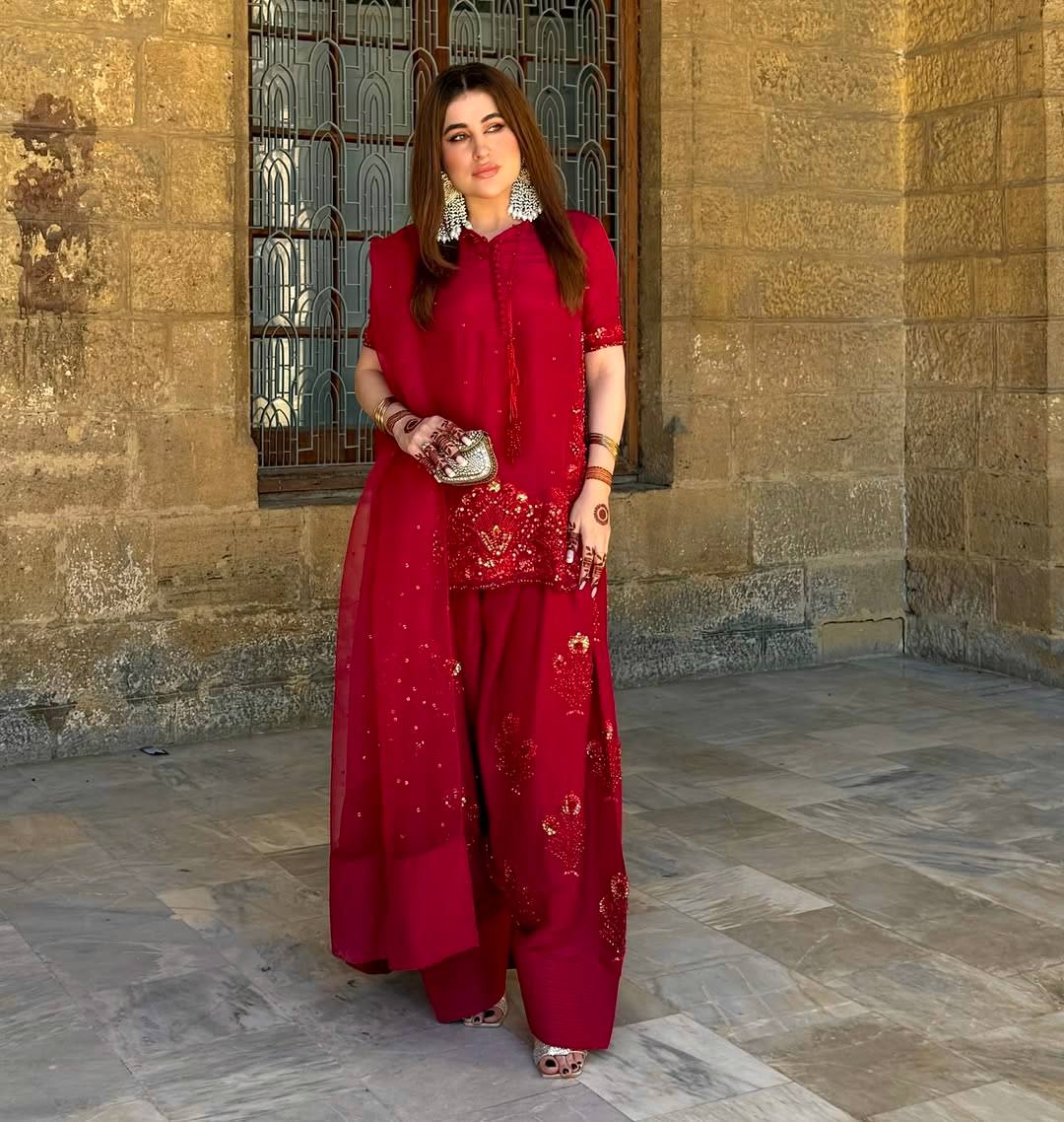 Designer Collection – Natural Crepe Silk Top, Farshi Pant & Dupatta Set