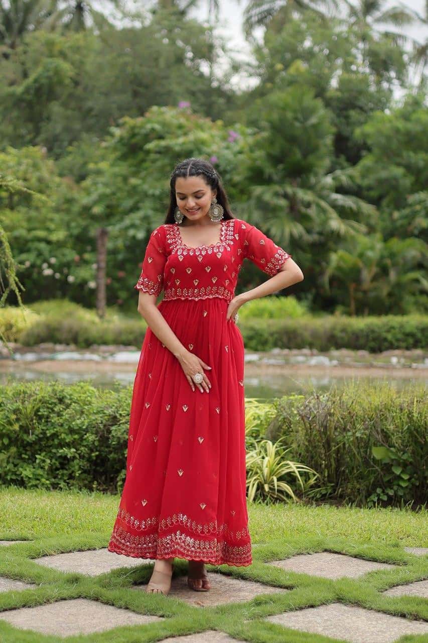 Heavy handwork Sequins work gown for women
