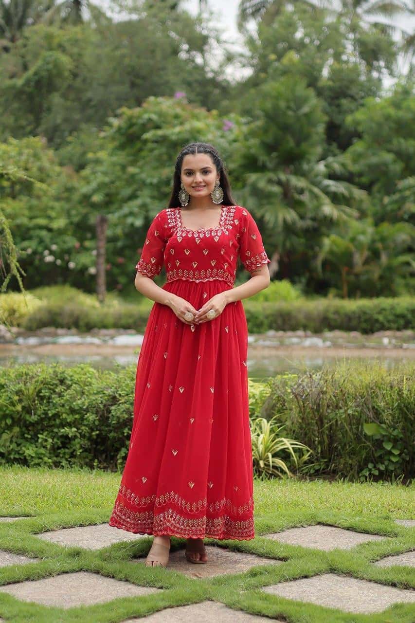 Heavy handwork Sequins work gown for women