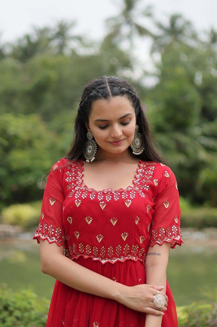 Heavy handwork Sequins work gown for women