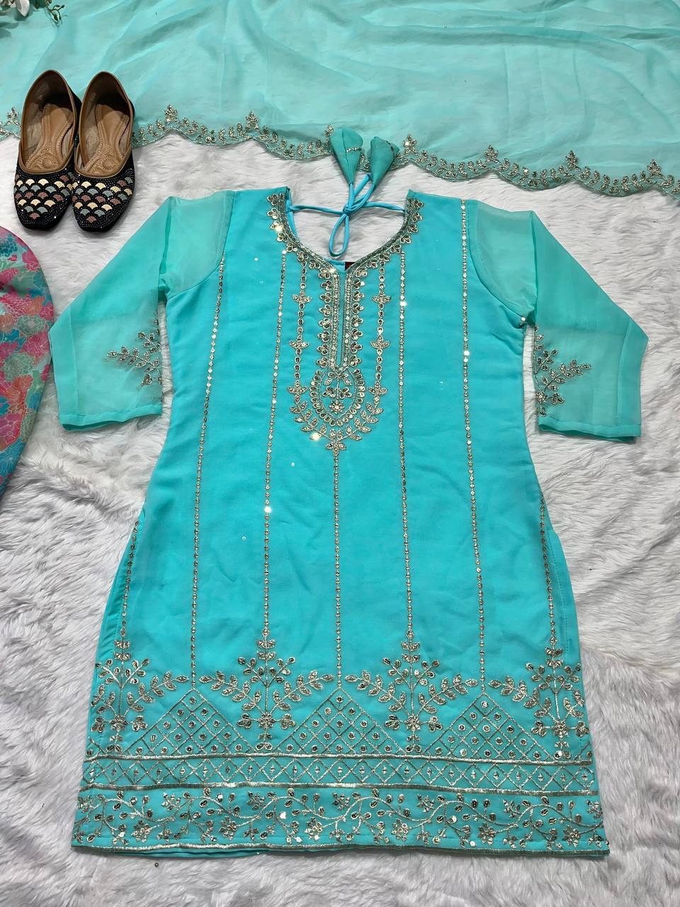 Kurta dhoti with dupatta set for women,Digital print dhoti