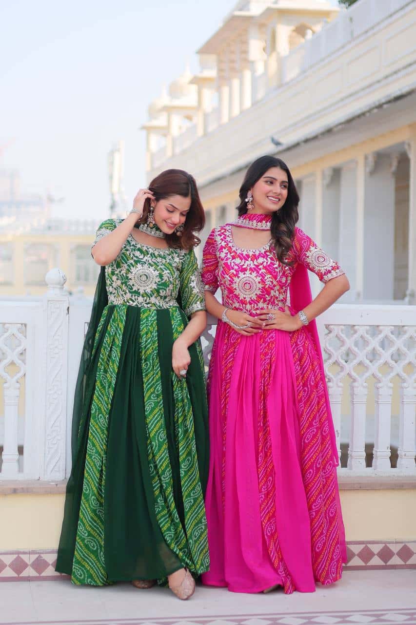 Launching New Festival Bandhej Gown & Duptta