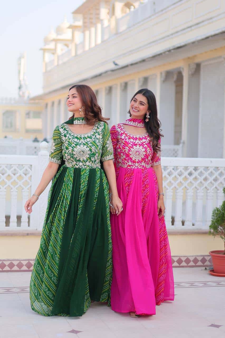 Launching New Festival Bandhej Gown & Duptta