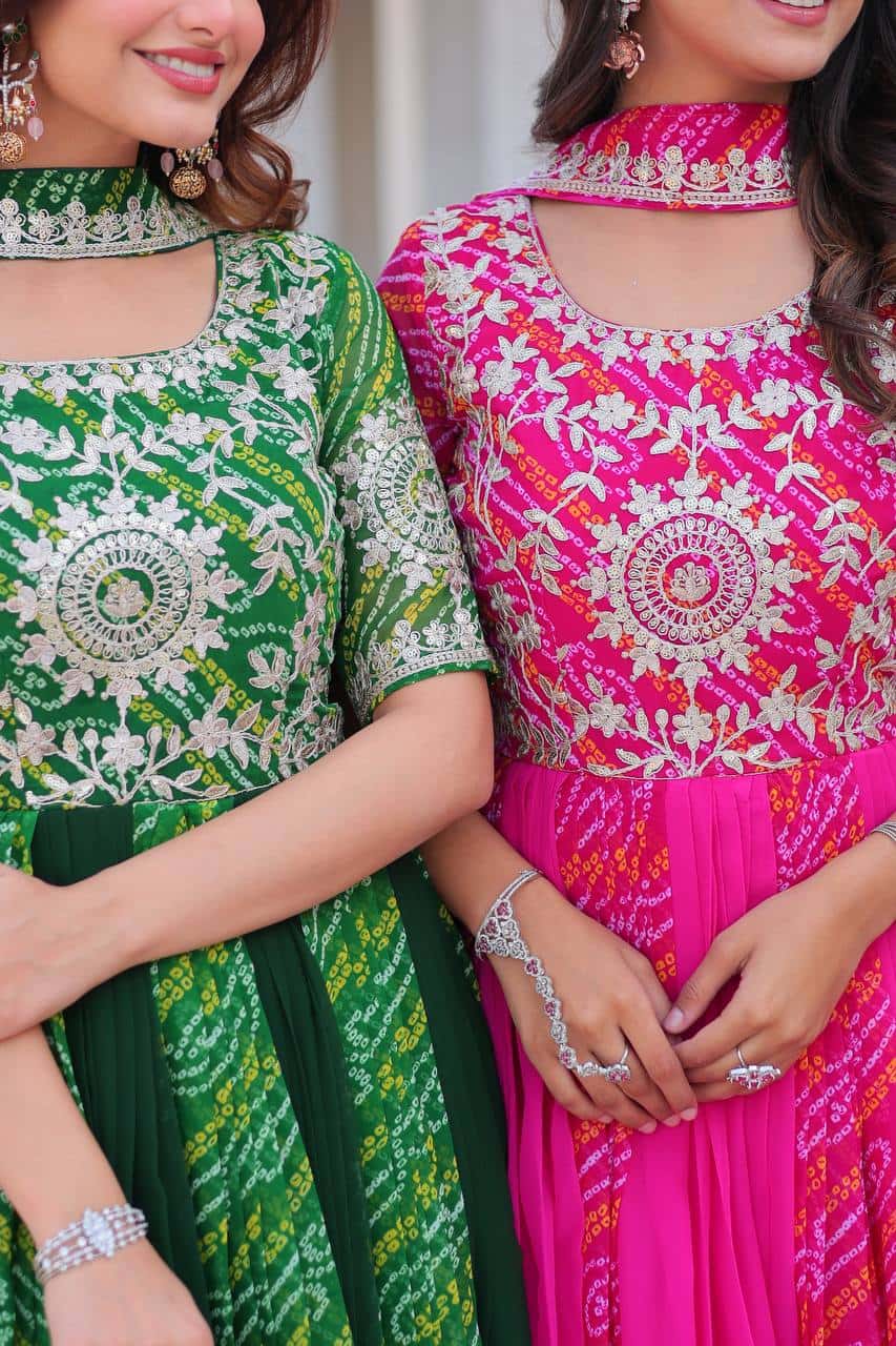 Launching New Festival Bandhej Gown & Duptta