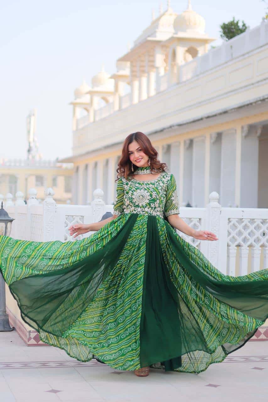 Launching New Festival Bandhej Gown & Duptta