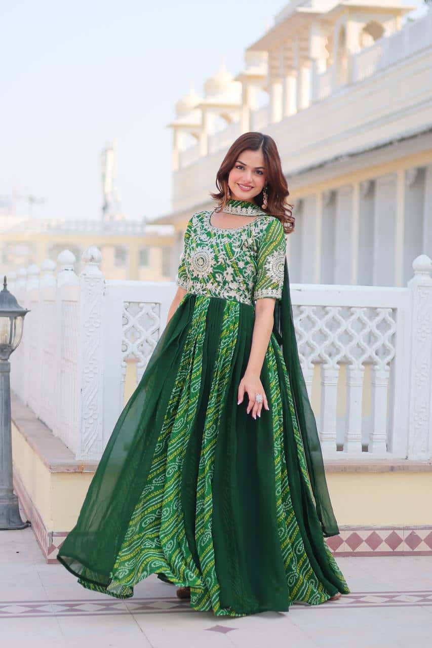 Launching New Festival Bandhej Gown & Duptta