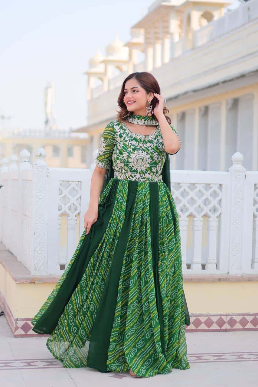 Launching New Festival Bandhej Gown & Duptta