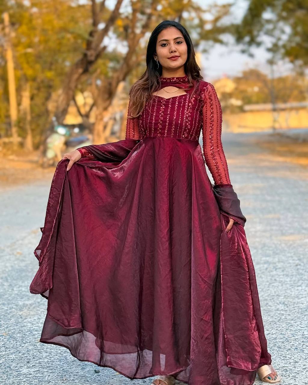 Designer anarkali jimmy chu kurta set for women