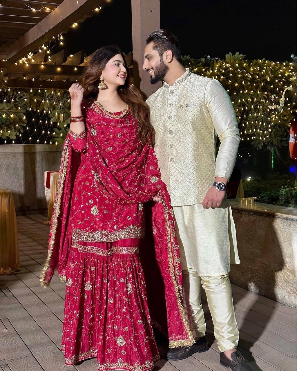 Festival wear Georgette Embroidered Top &amp; Sharara Set with Dupatta