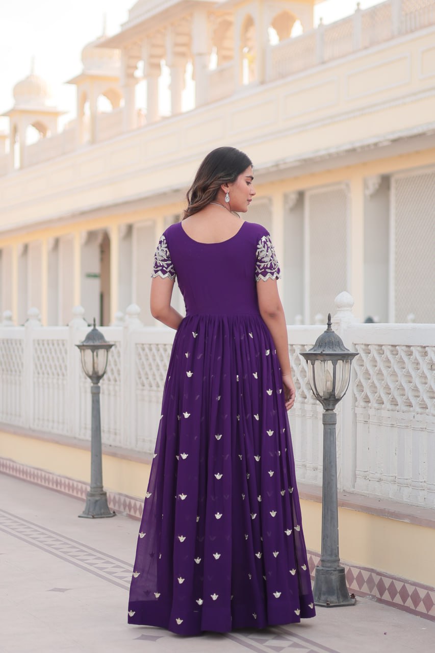 Festival and wedding wear heavy work gown for women