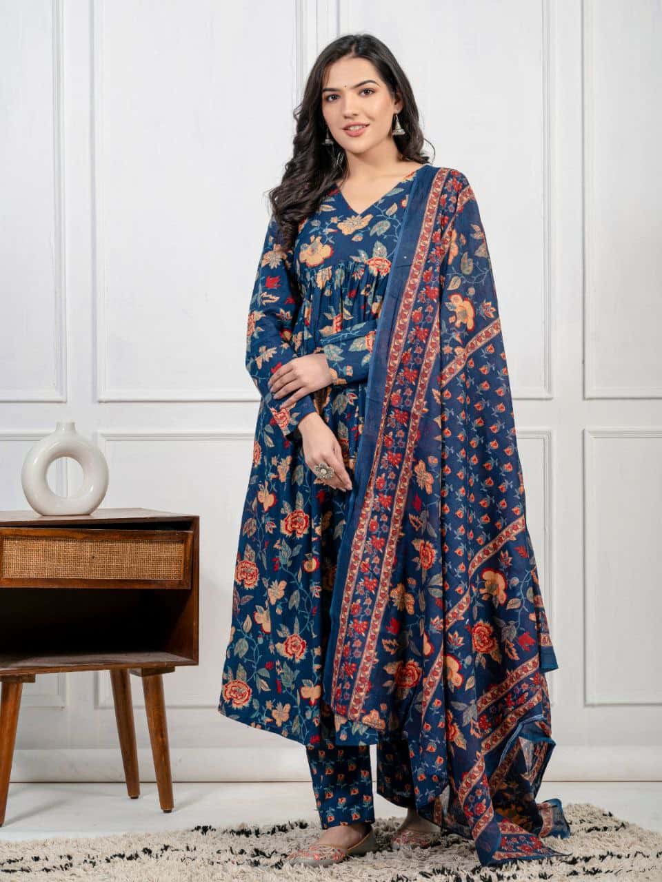 "Stay Cool and Stylish: Pure Cotton Kurti Set"