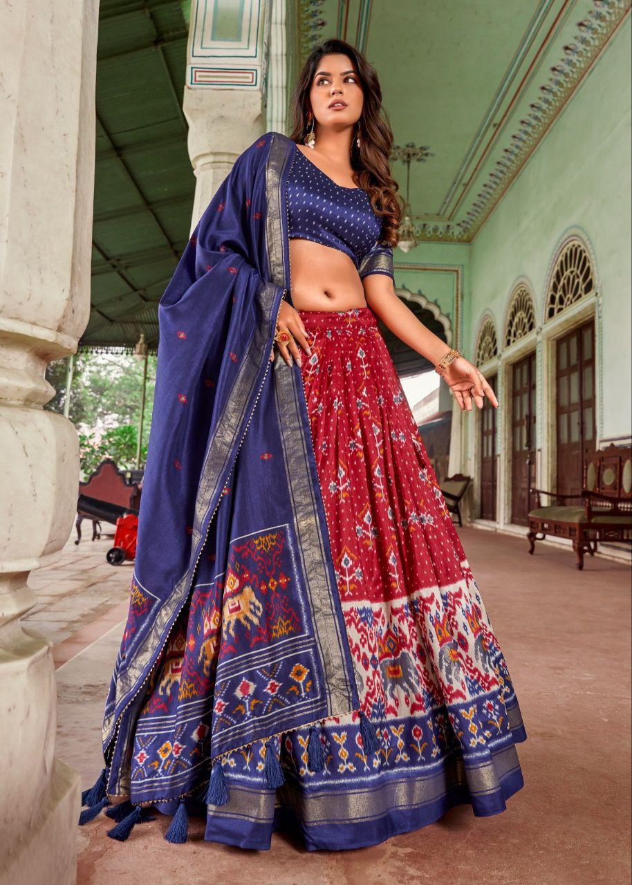 Minakari with foil print Lehenga Blouse with Dupatta