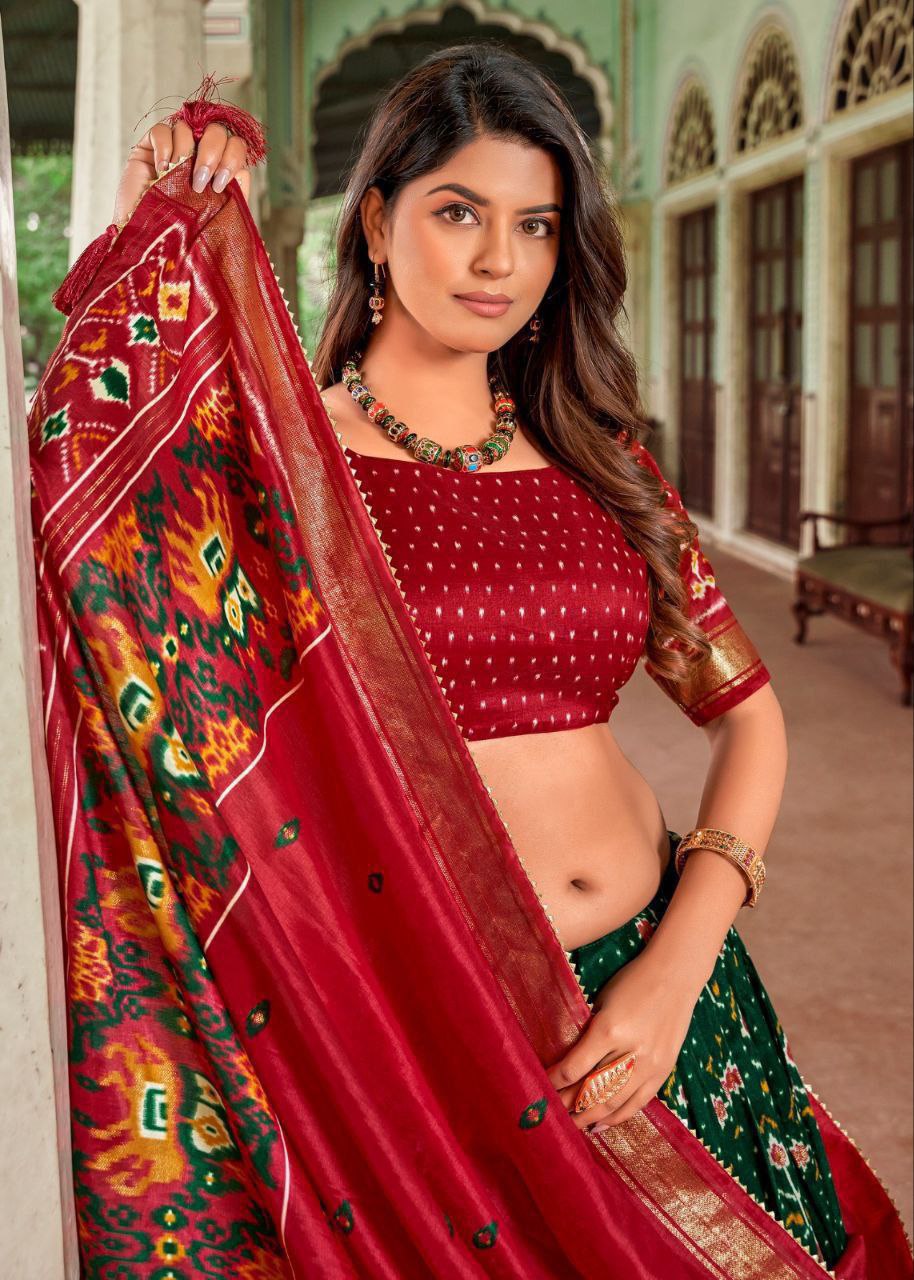 Minakari with foil print Lehenga Blouse with Dupatta