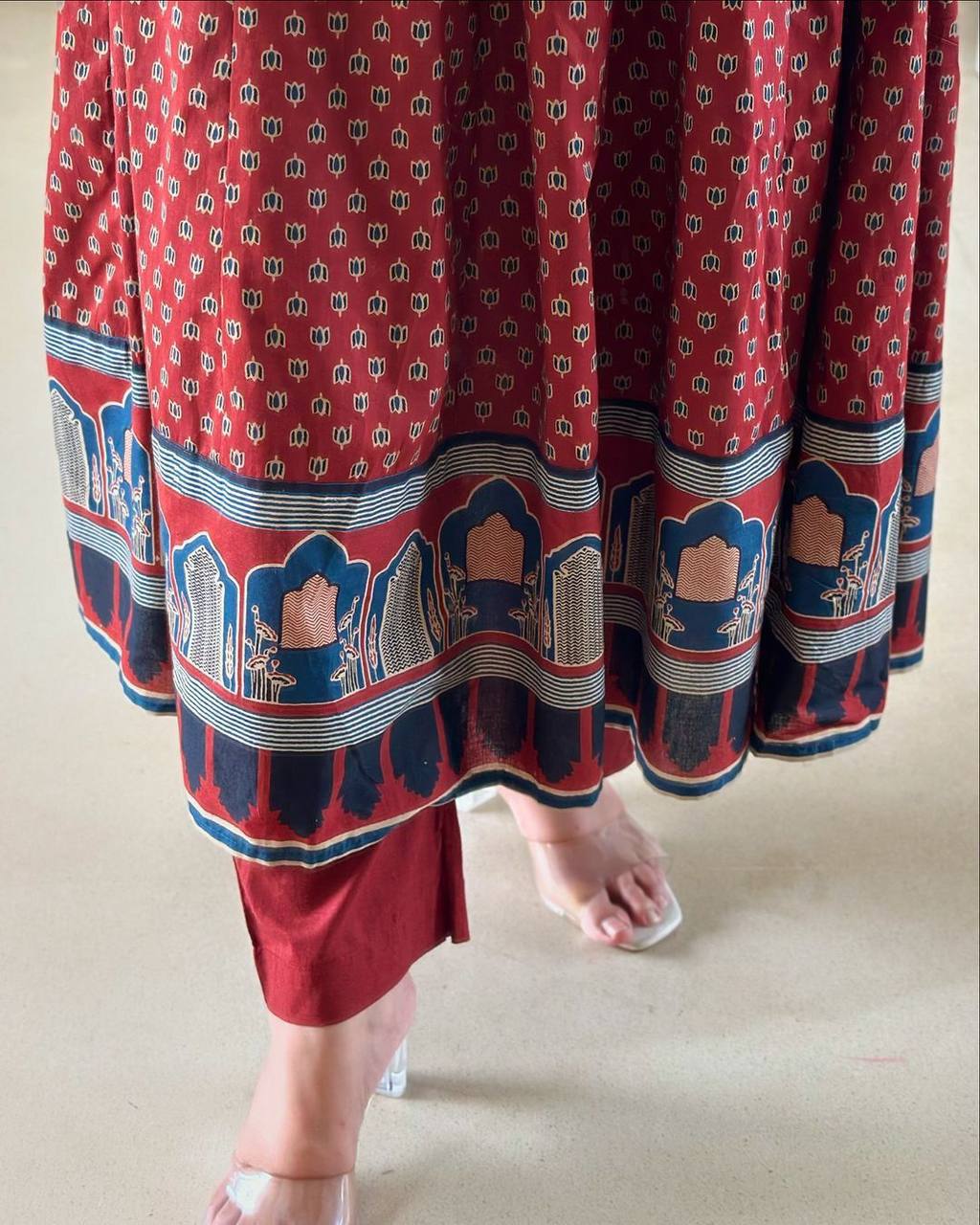 Heavy Cotton Printed Top Pant with Dupatta