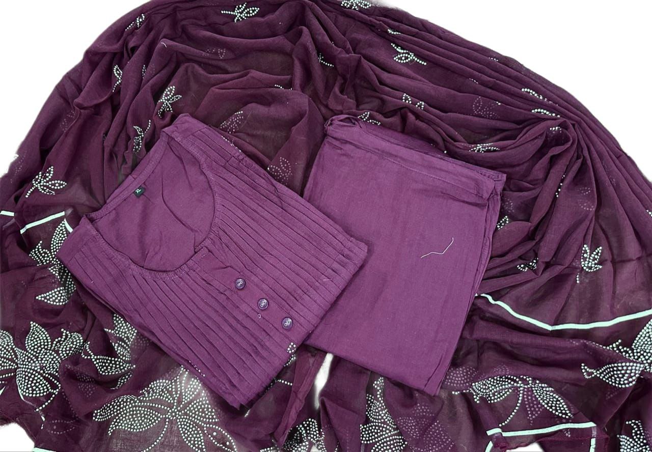 Premium Cotton Kurta Pant with Dupatta Set