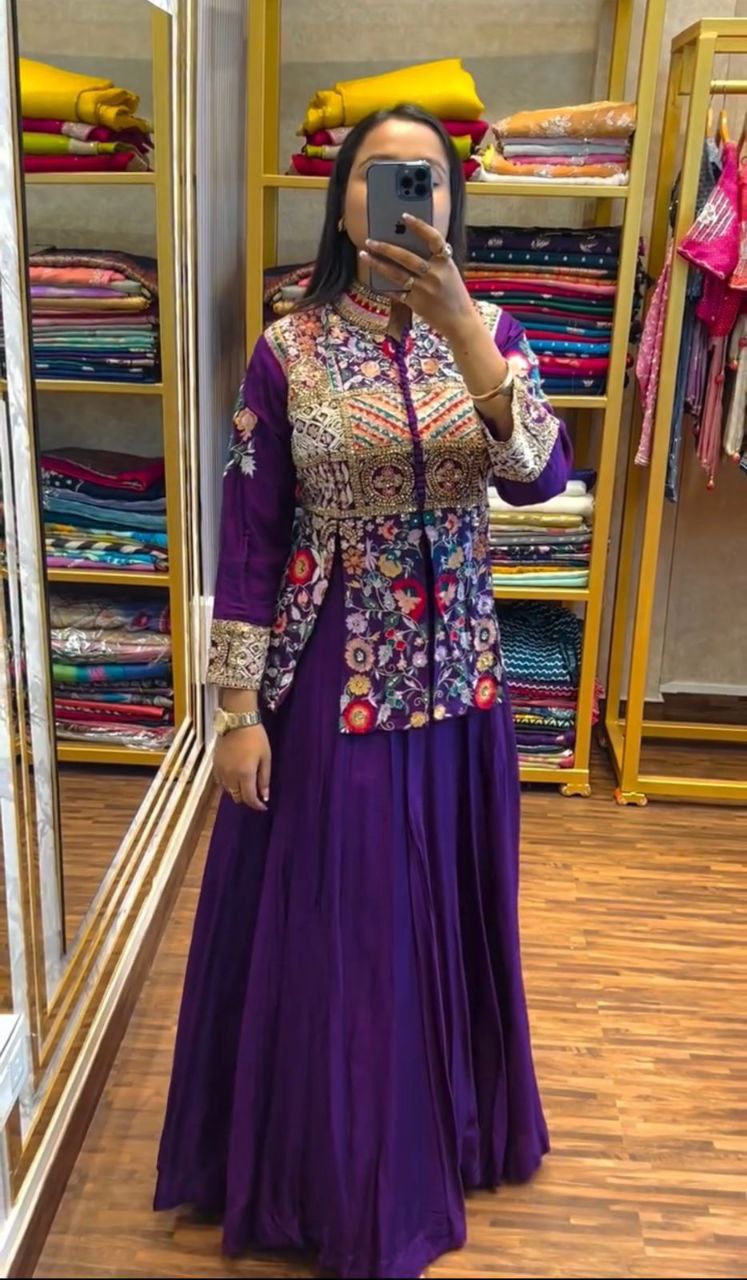 Jacket with Lehenga