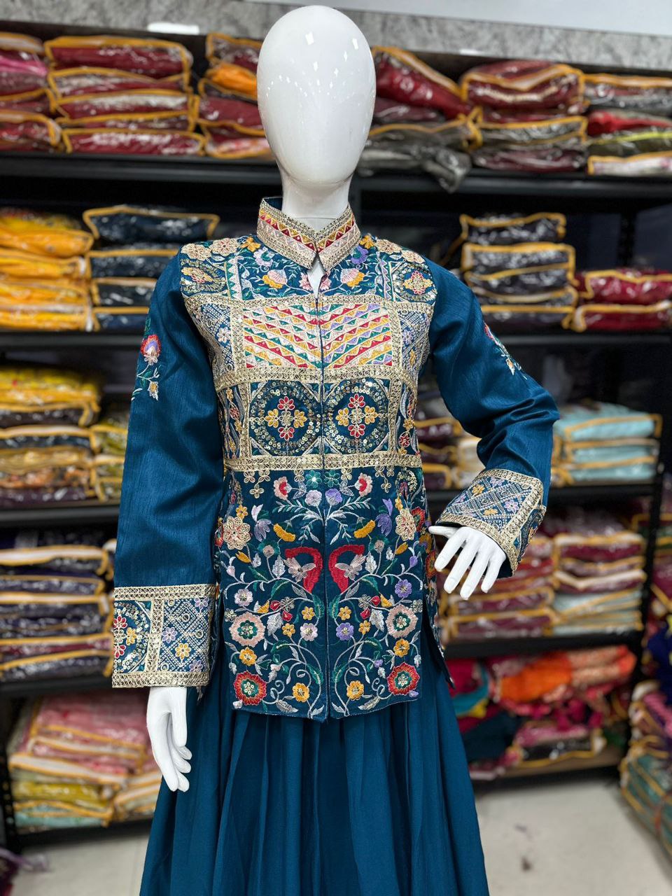 Jacket with Lehenga