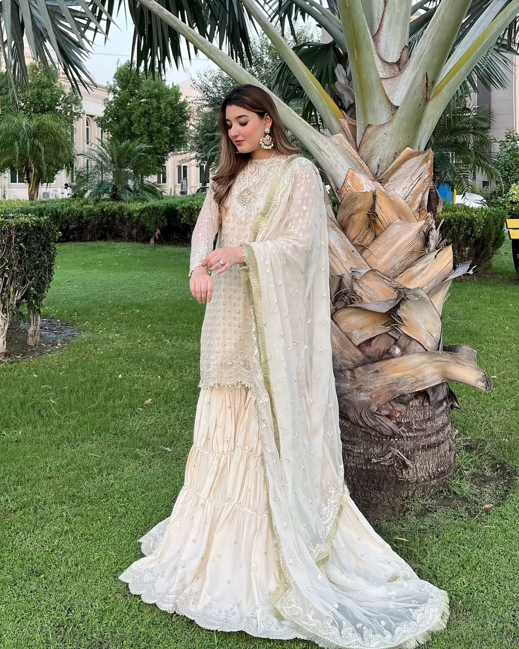 Women Wedding wear heavy silk kurta sharara with dupatta sets