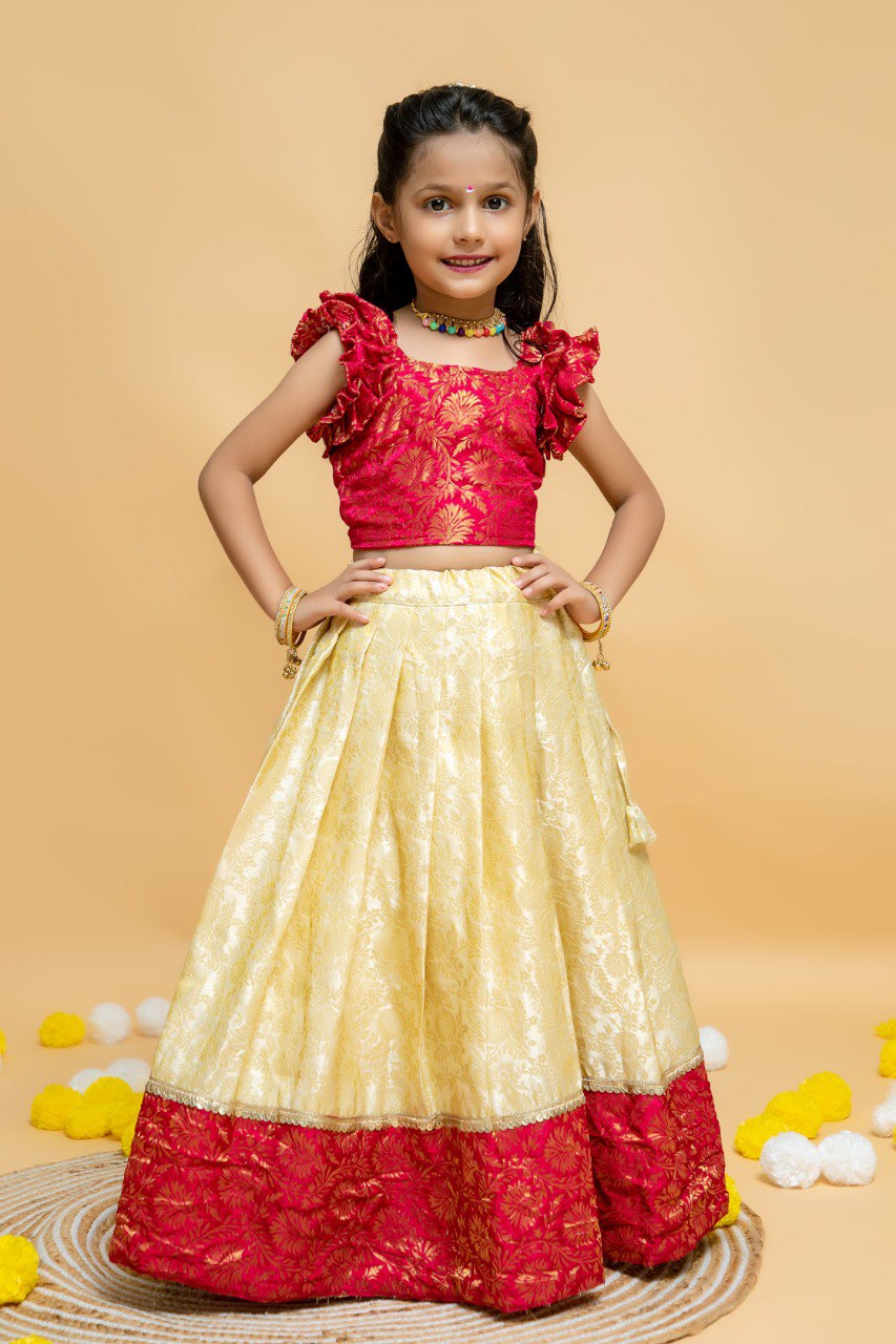 Girls Blouse with Lehenga