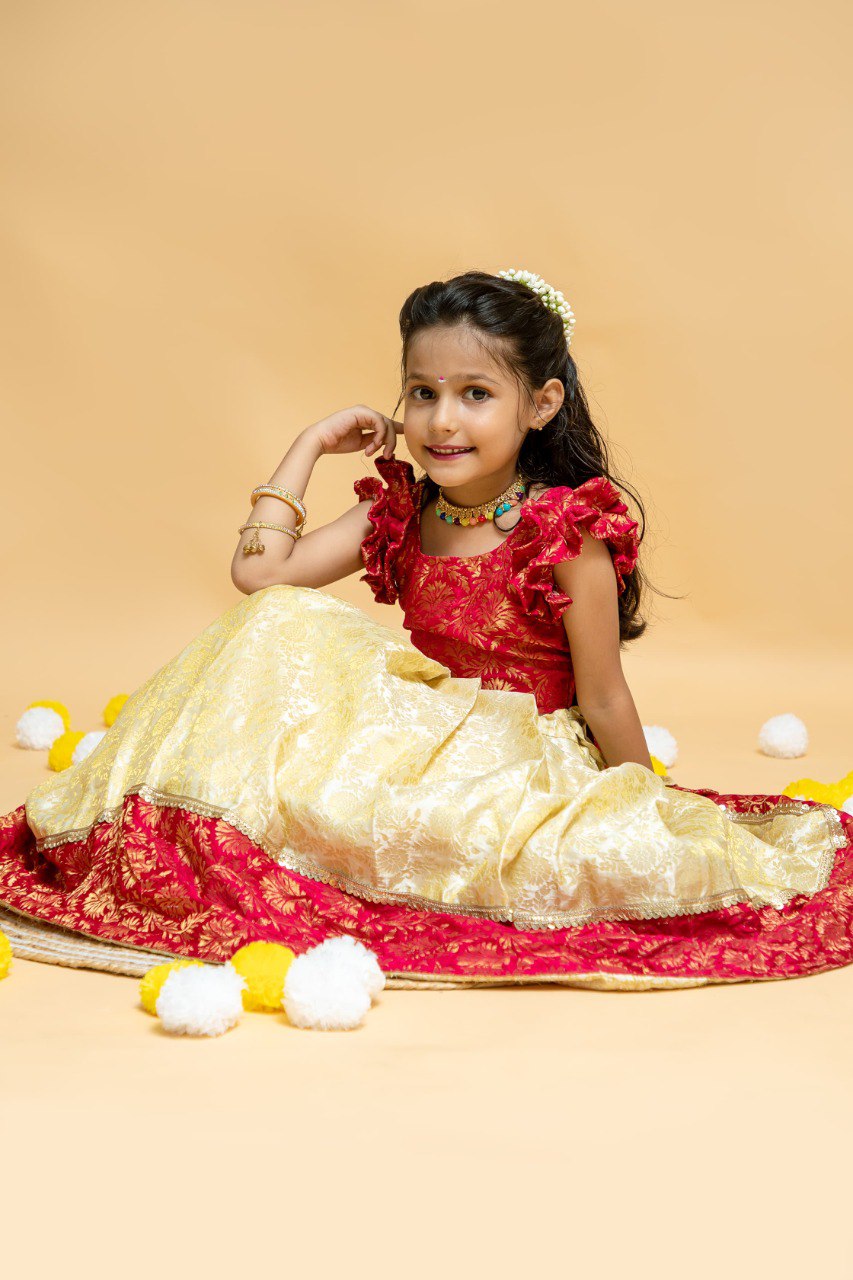 Girls Blouse with Lehenga