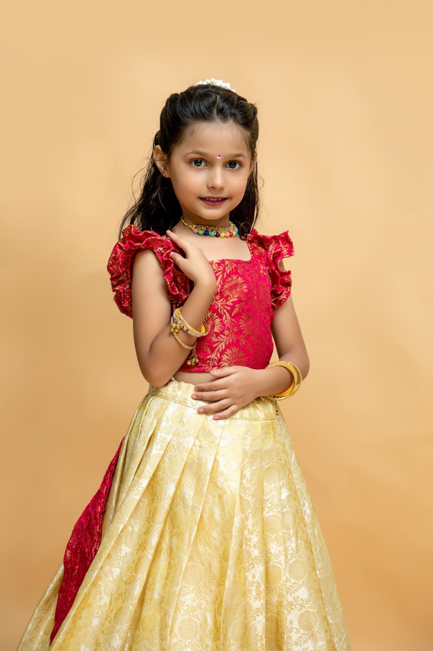 Girls Blouse with Lehenga