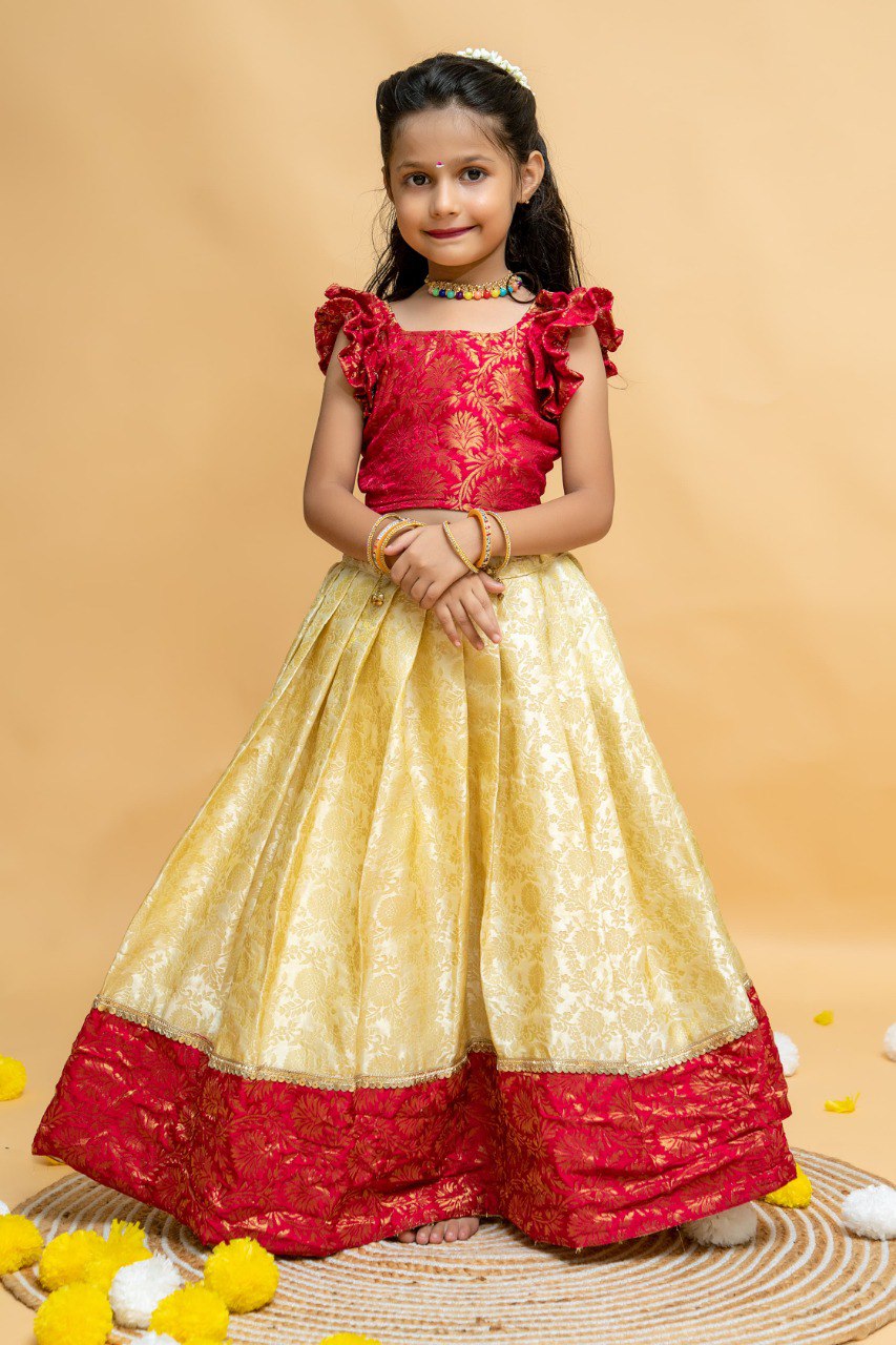 Girls Blouse with Lehenga