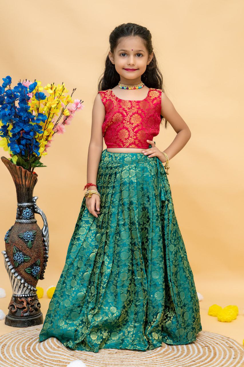 Girls Blouse with Lehenga