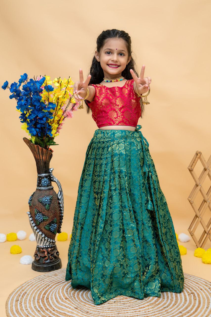 Girls Blouse with Lehenga