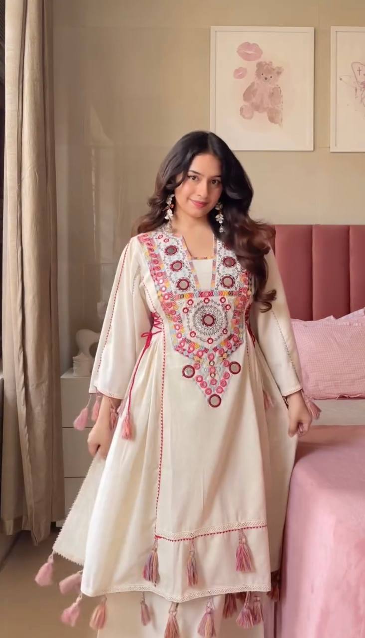 Rakhi Special Premium Khadi Cotton Designer Co-ord Set