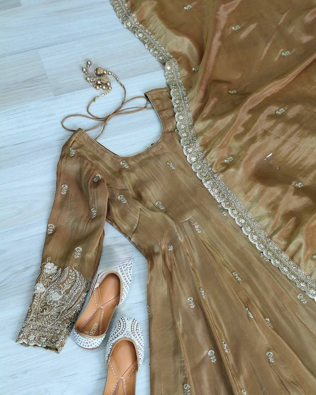 Heavy festival wear anarkali kurta set