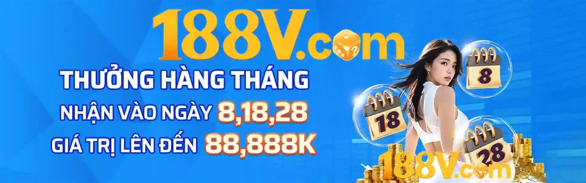 188V - Thưởng nạp 18 triệu, Hoàn Trả Vô Tận 1,25%